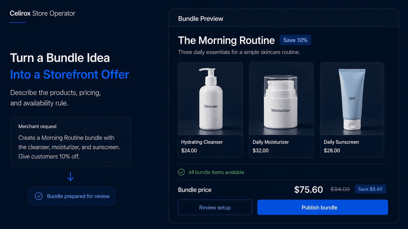 Build Shopify Product Bundles Faster with Celirox Store Operator