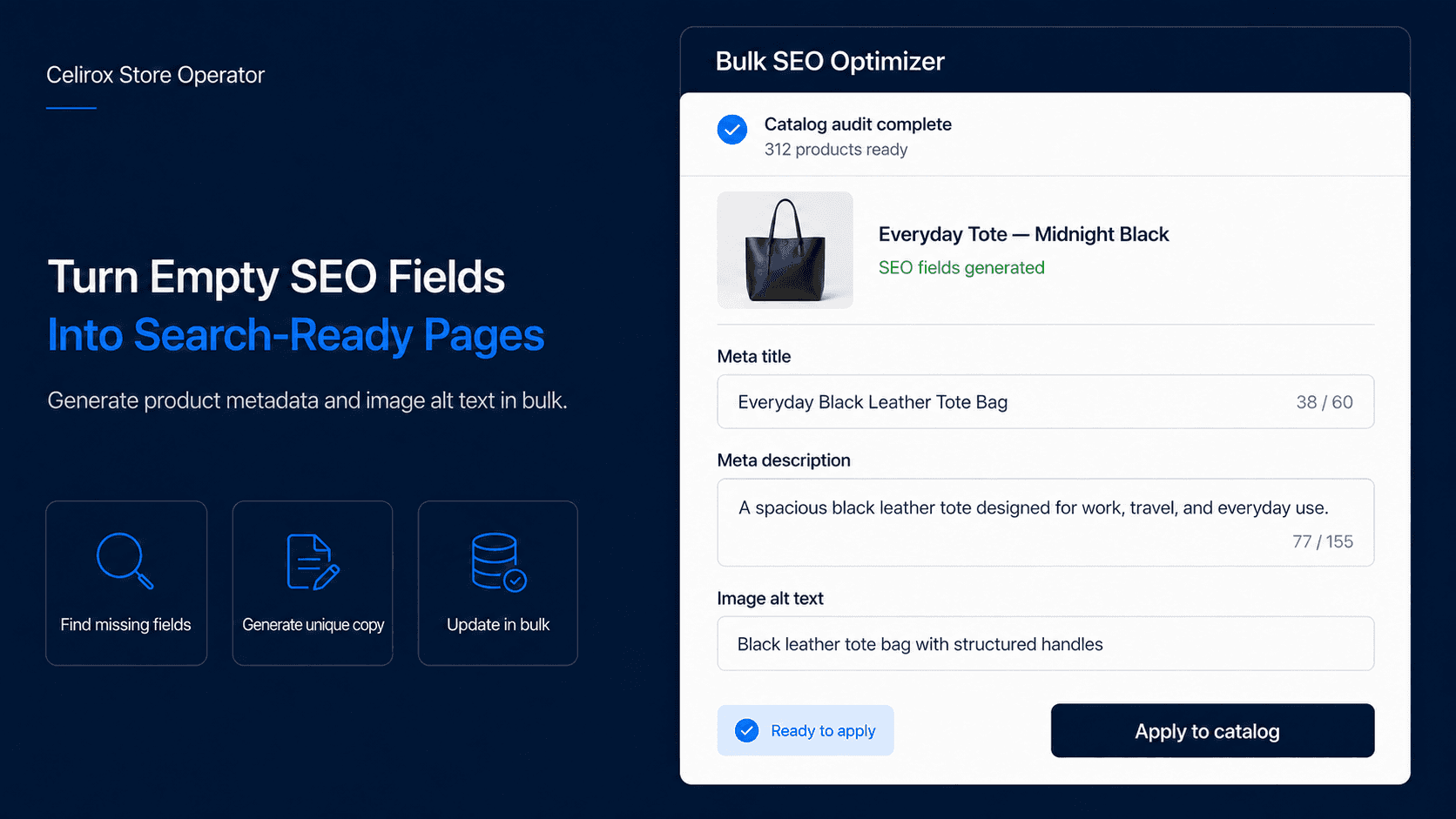 Zero to SEO: Automating Bulk Product Meta Titles, Descriptions & Alt Text