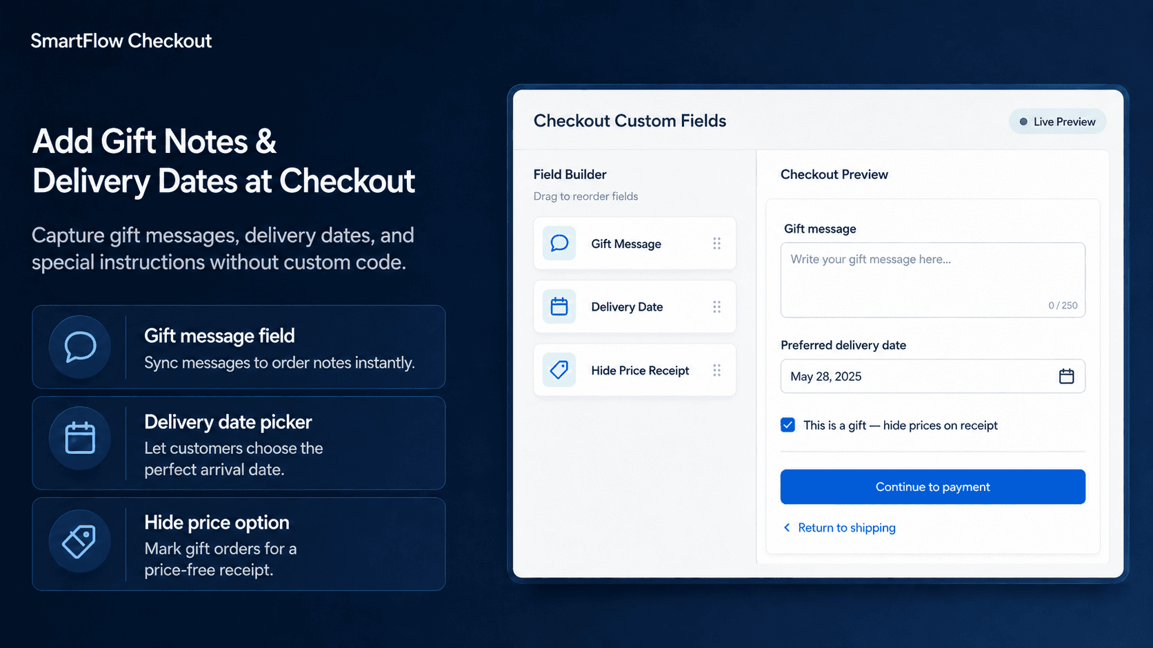 How to Add Custom Input Fields to Shopify Checkout